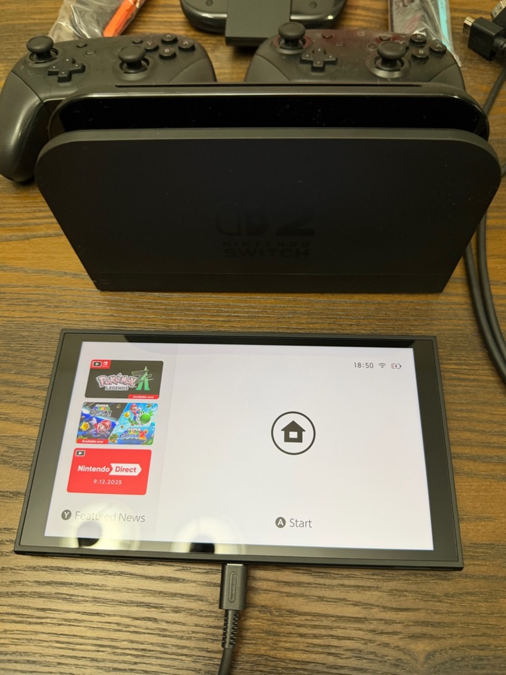 Nintendo Switch 2 Console with 2 Pro Controllers. - Picture 2 of 4